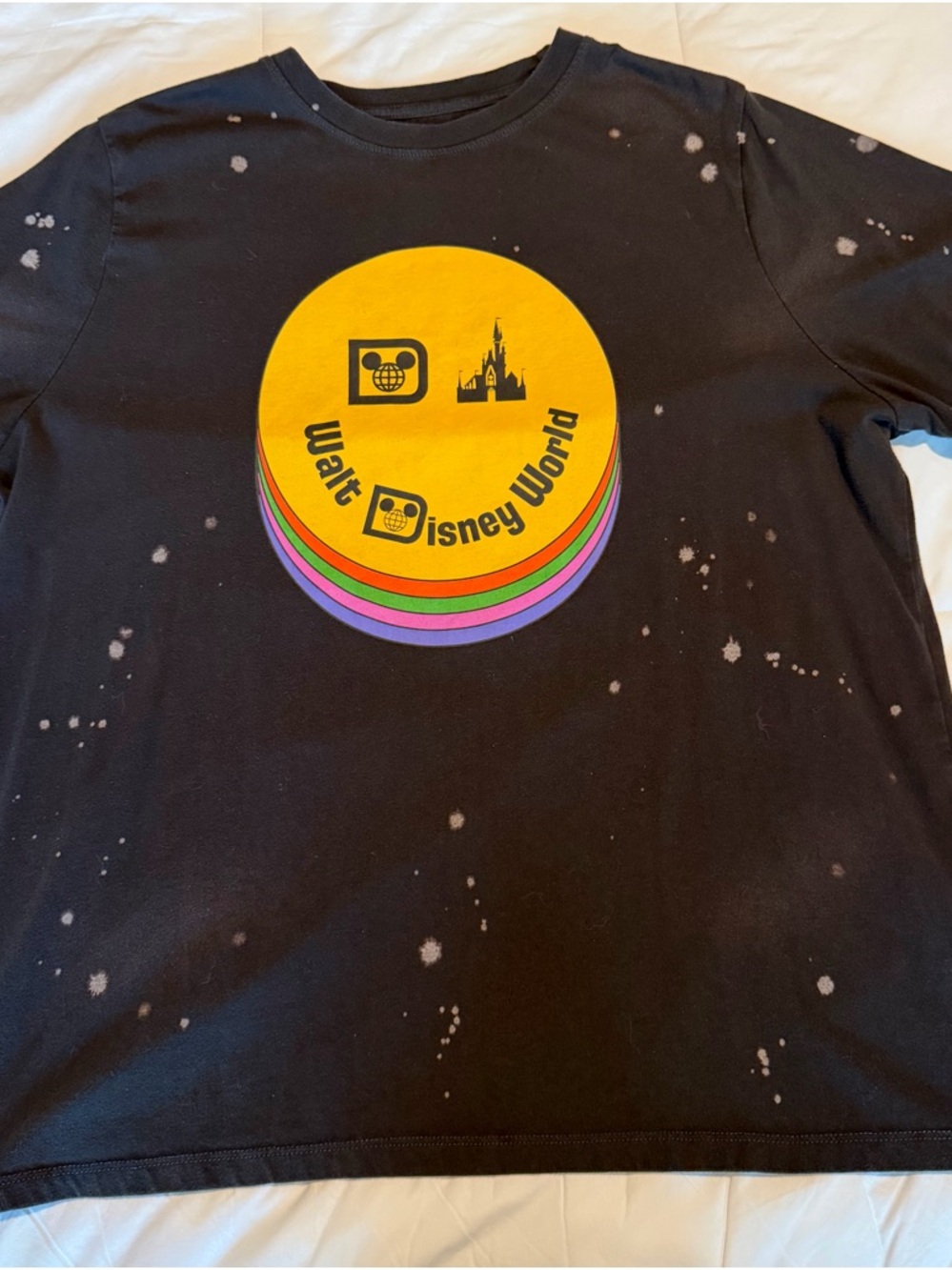 Walt Disney World Black Acid Graphic Tee